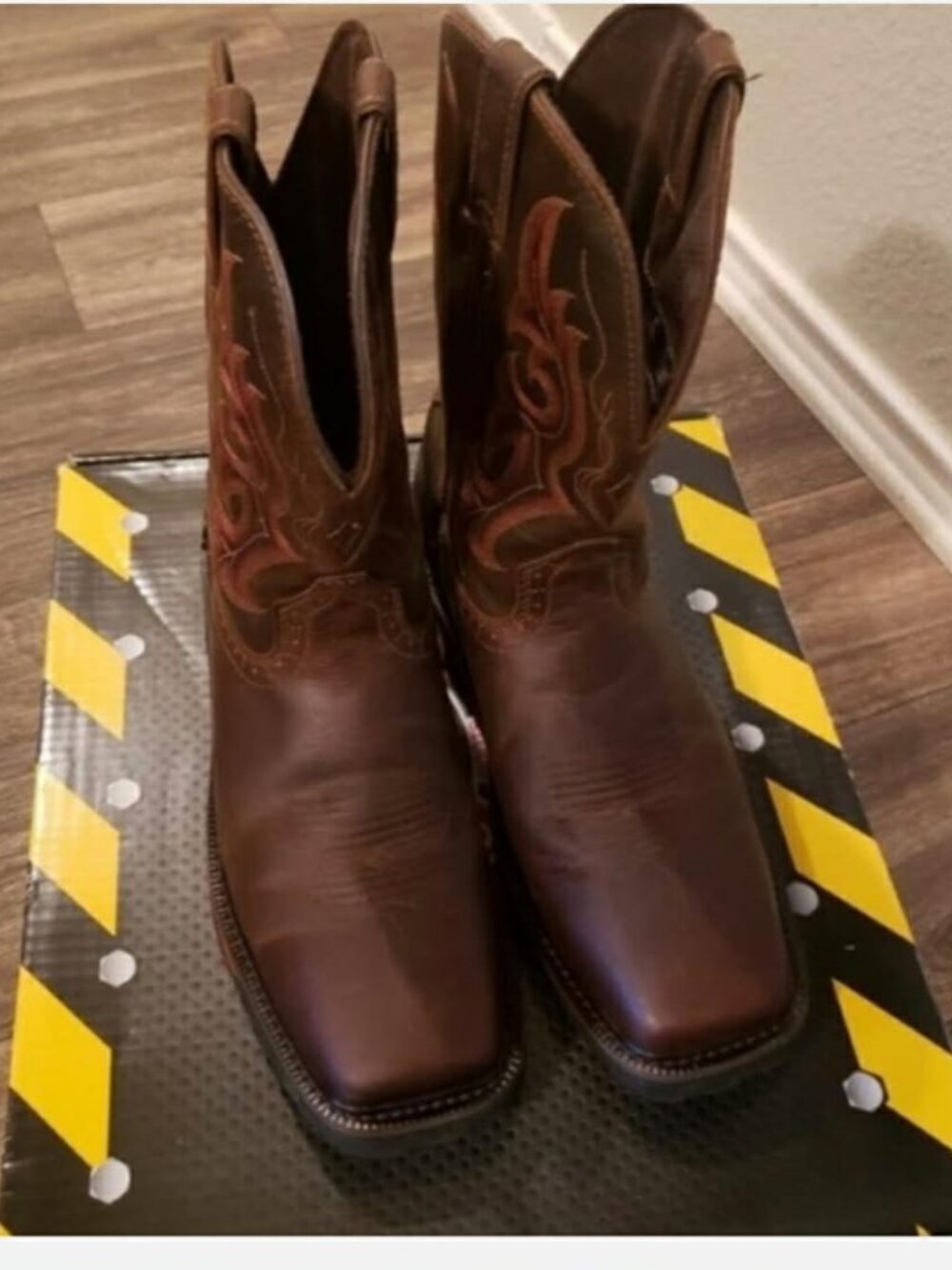 Justin Boots Hybred Men's Sz 11, Brown Leather - Picture 2 of 6